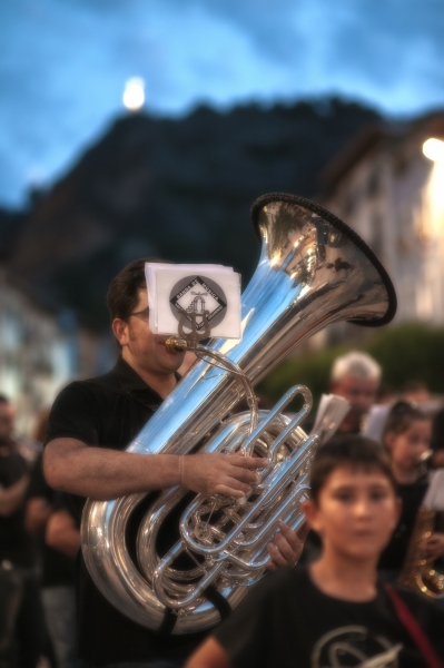 Banda de música de la A.C. Gradense. Foto de Eduardo Lecina.